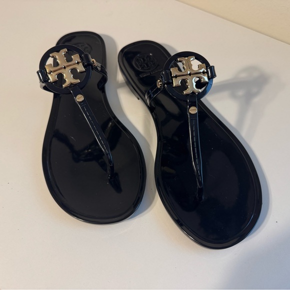 Tory Burch Shoes - Tory Burch Black and Gold Sandals
